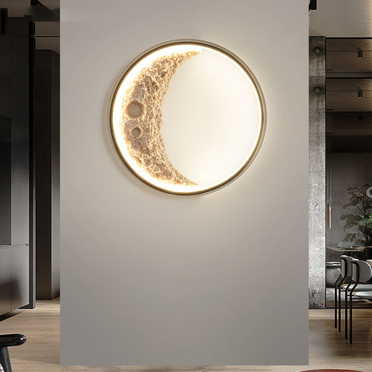 Aisle Living Room Porch Moon Mural Lamp